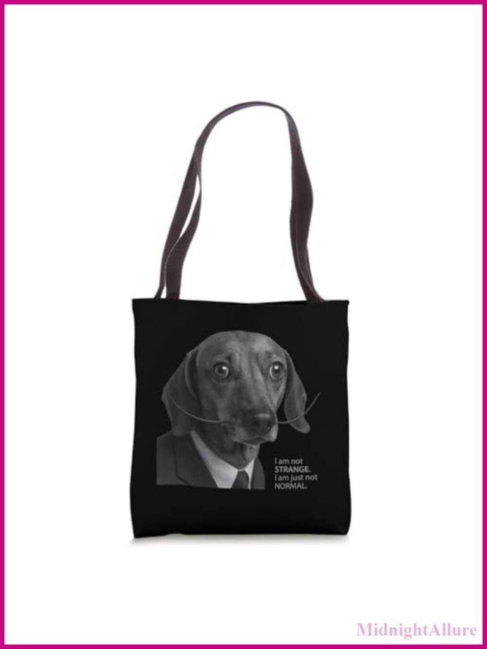 Art Dog Salvador Dali Dachshund Tote Bag Polyester Canvas Double Stitched